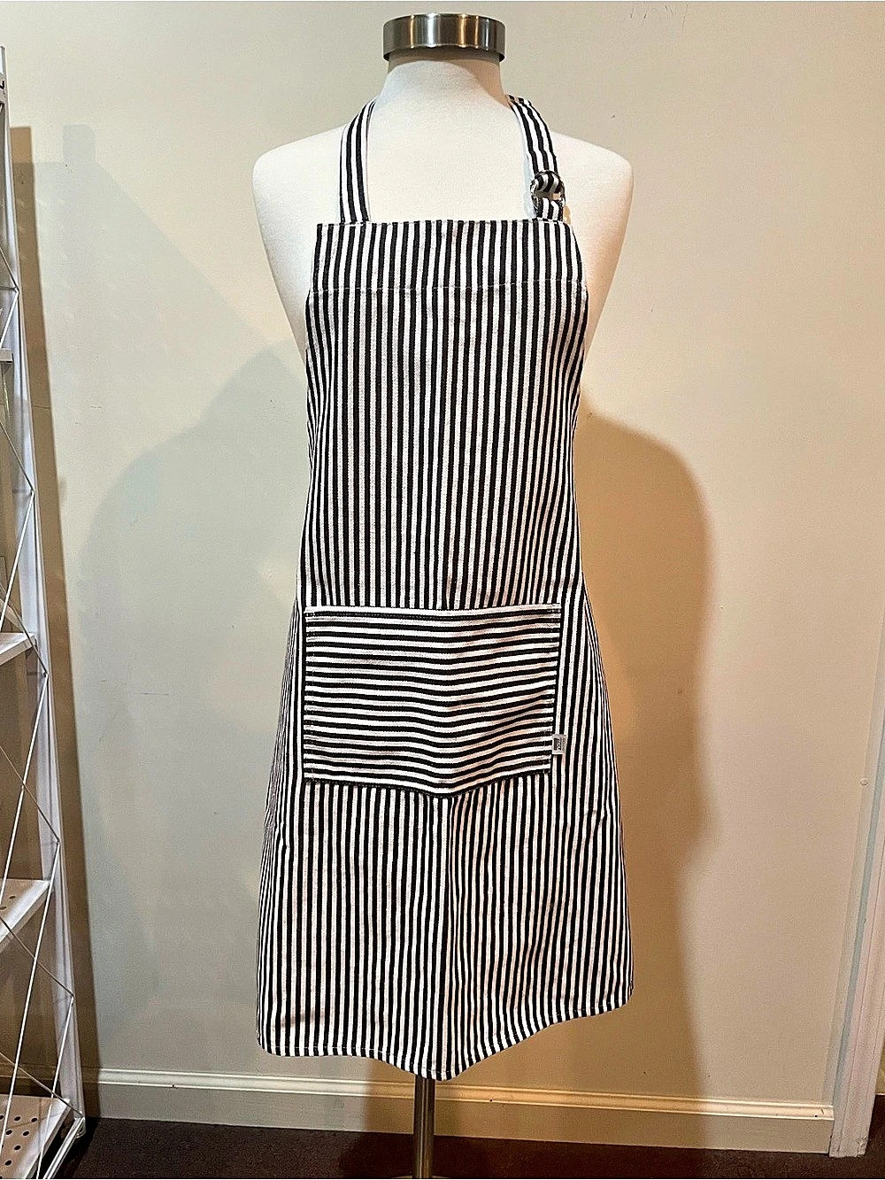 Anthropologie Striped Apron in Black & White Like New